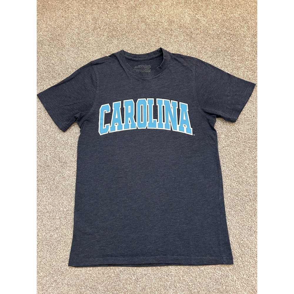 Carolina Graphic T-Shirt Mens Small Navy Blue Excellent Short Sleeve Tee